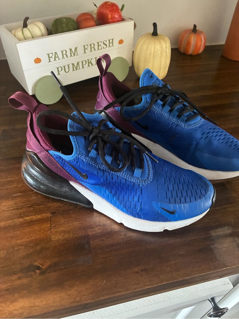 Nike Air Max Blue & Maroon Women's Athletic Sneakers